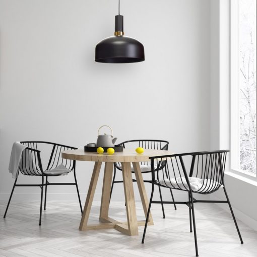 Pendant lamp MALMO BLACK/GOLD 1xE27