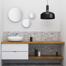Pendant lamp MALMO BLACK/GOLD 1xE27