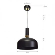 Pendant lamp MALMO BLACK/GOLD 1xE27