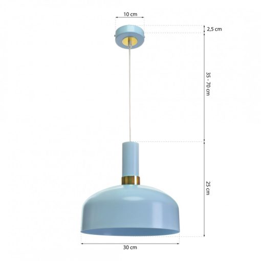 Pendant lamp MALMO BLUE 1xE27