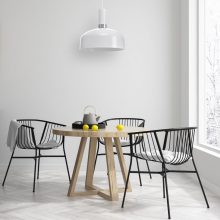 Pendant lamp MALMO WHITE/CHROME 1xE27
