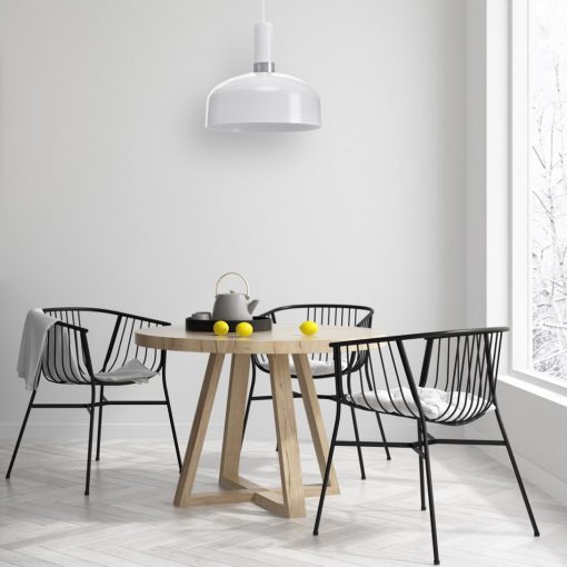Pendant lamp MALMO WHITE/CHROME 1xE27