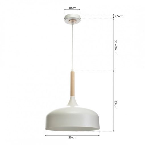 Pendant lamp TAYLOR WHITE 1xE27 60W