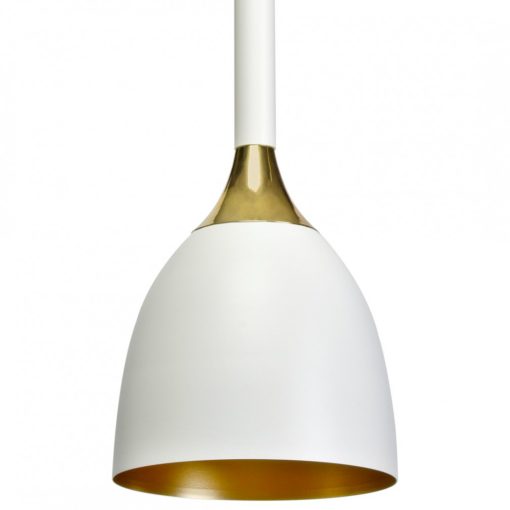 Pendant lamp CLARK WHITE/GOLD 1xE27