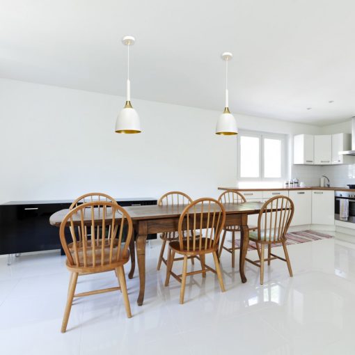 Pendant lamp CLARK WHITE/GOLD 1xE27