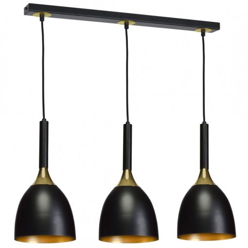 Pendant lamp CLARK BLACK/GOLD 3xE27
