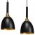 Pendant lamp CLARK BLACK/GOLD 3xE27