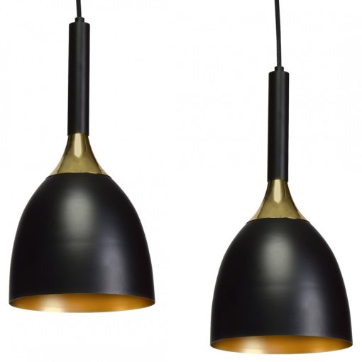 Pendant lamp CLARK BLACK/GOLD 3xE27