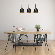 Pendant lamp CLARK BLACK/GOLD 3xE27