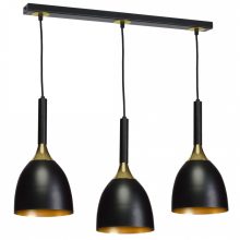 Pendant lamp CLARK BLACK/GOLD 3xE27