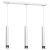 Pendant lamp DANI WHITE/CHROME 3xGU10