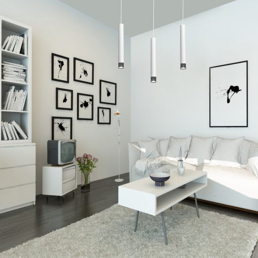 Pendant lamp DANI WHITE/CHROME 3xGU10