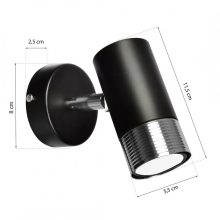 Wall lamp DANI BLACK/CHROME 1xGU10