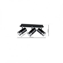 Ceiling  lamp DANI BLACK/CHROME 3xGU10