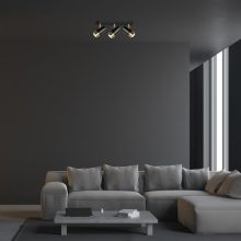 Ceiling  lamp DANI BLACK/GOLD 3xGU10