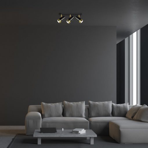 Ceiling  lamp DANI BLACK/GOLD 3xGU10