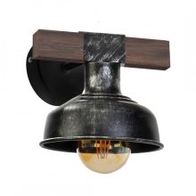 Wall lamp FARO BLACK/WOOD 1xE27 60W