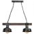 Pendant lamp FARO BLACK/WOOD 2xE27