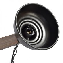 Pendant lamp FARO BLACK/WOOD 2xE27