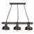 Pendant lamp FARO BLACK/WOOD 3xE27