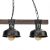 Pendant lamp FARO BLACK/WOOD 3xE27