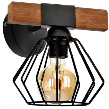 Wall lamp ULF BLACK/WOOD 1xE27 60W