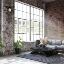 Wall lamp ULF BLACK/WOOD 1xE27 60W