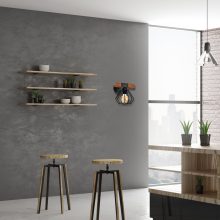 Wall lamp ULF BLACK/WOOD 1xE27 60W