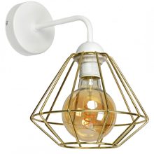 Wall lamp LUPO WHITE/GOLD 1xE27