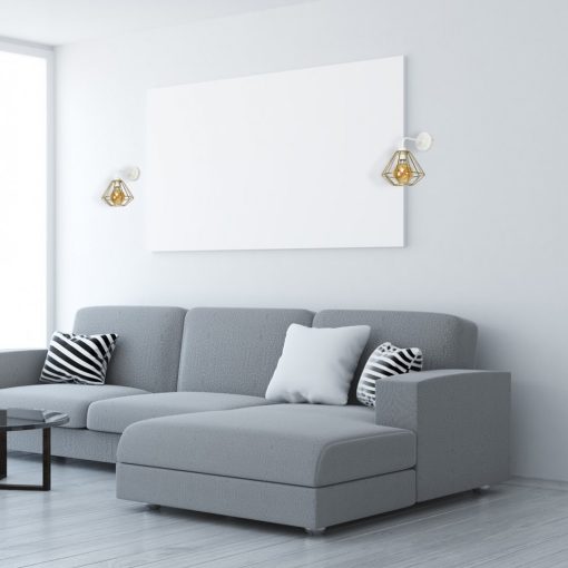 Wall lamp LUPO WHITE/GOLD 1xE27