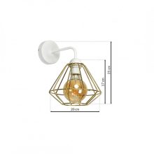 Wall lamp LUPO WHITE/GOLD 1xE27
