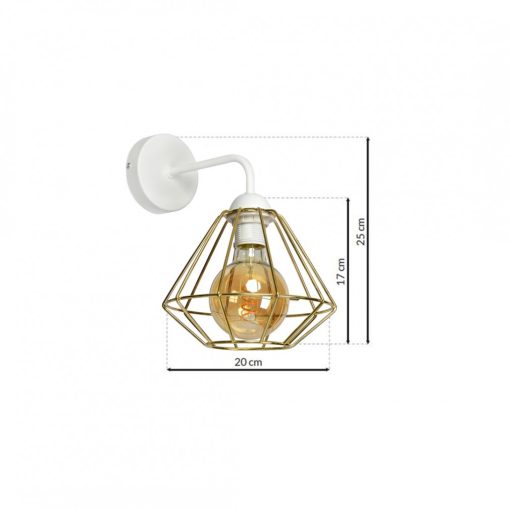 Wall lamp LUPO WHITE/GOLD 1xE27