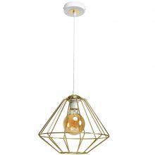 Pendant lamp LUPO WHITE/GOLD 1xE27