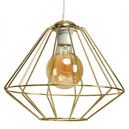Pendant lamp LUPO WHITE/GOLD 1xE27
