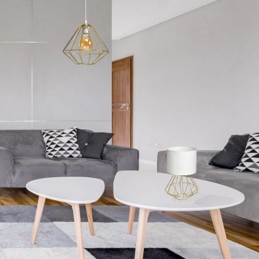 Pendant lamp LUPO WHITE/GOLD 1xE27