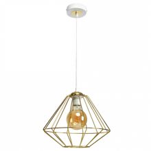 Pendant lamp LUPO WHITE/GOLD 1xE27