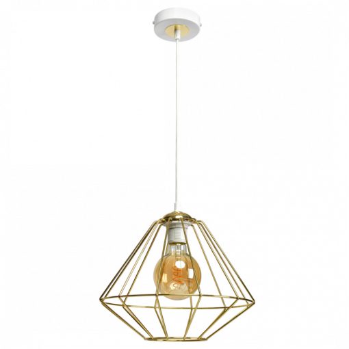 Pendant lamp LUPO WHITE/GOLD 1xE27