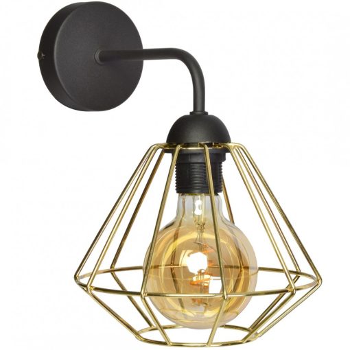 Wall lamp LUPO BLACK/GOLD 1xE27