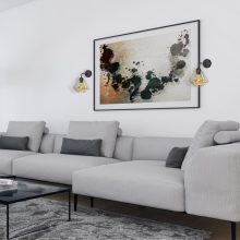 Wall lamp LUPO BLACK/GOLD 1xE27
