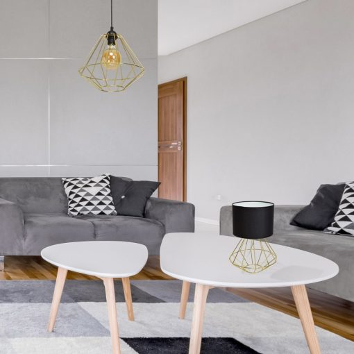 Pendant lamp LUPO BLACK/GOLD 1xE27