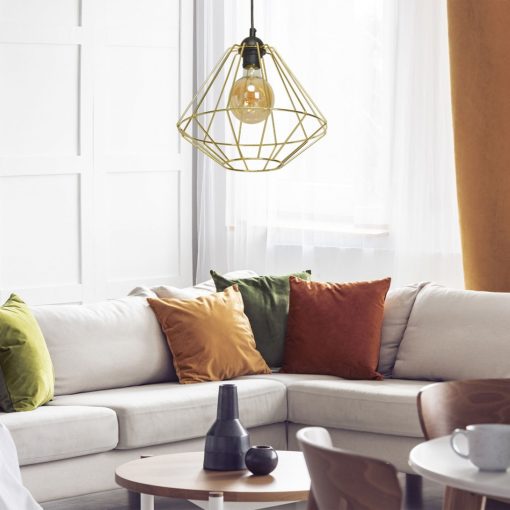 Pendant lamp LUPO BLACK/GOLD 1xE27