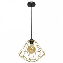 Pendant lamp LUPO BLACK/GOLD 1xE27
