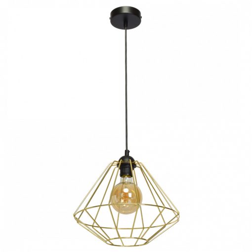 Pendant lamp LUPO BLACK/GOLD 1xE27