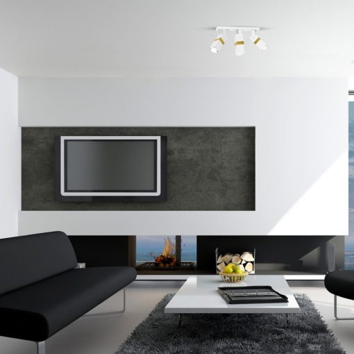 Ceiling  lamp VIDAR WHITE/GOLD 3xGU10