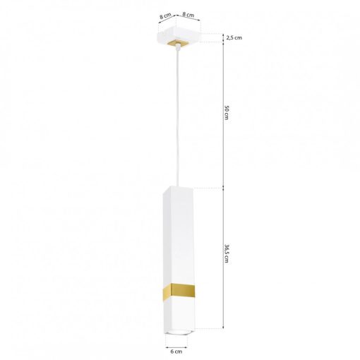 Pendant lamp VIDAR WHITE/GOLD 1xGU10