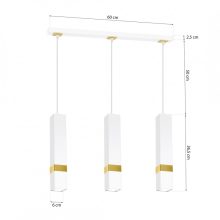 Pendant lamp VIDAR WHITE/GOLD 3xGU10