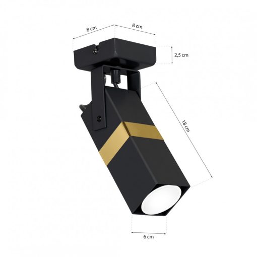 Wall lamp VIDAR BLACK/GOLD1xGU10