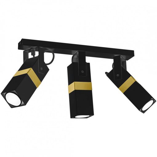 Ceiling  lamp VIDAR BLACK/GOLD 3xGU10