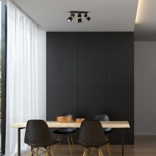 Ceiling  lamp VIDAR BLACK/GOLD 3xGU10