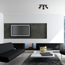 Ceiling  lamp VIDAR BLACK/GOLD 3xGU10